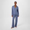 Collared Neck Long Sleeve Pyjama Set