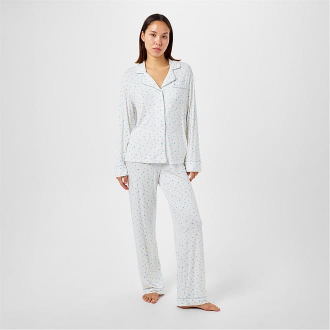 Modal Notched Neck Pyjama Set
