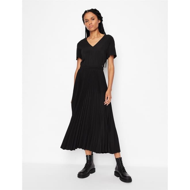 Ax V-Neck Midi A-Line Dress