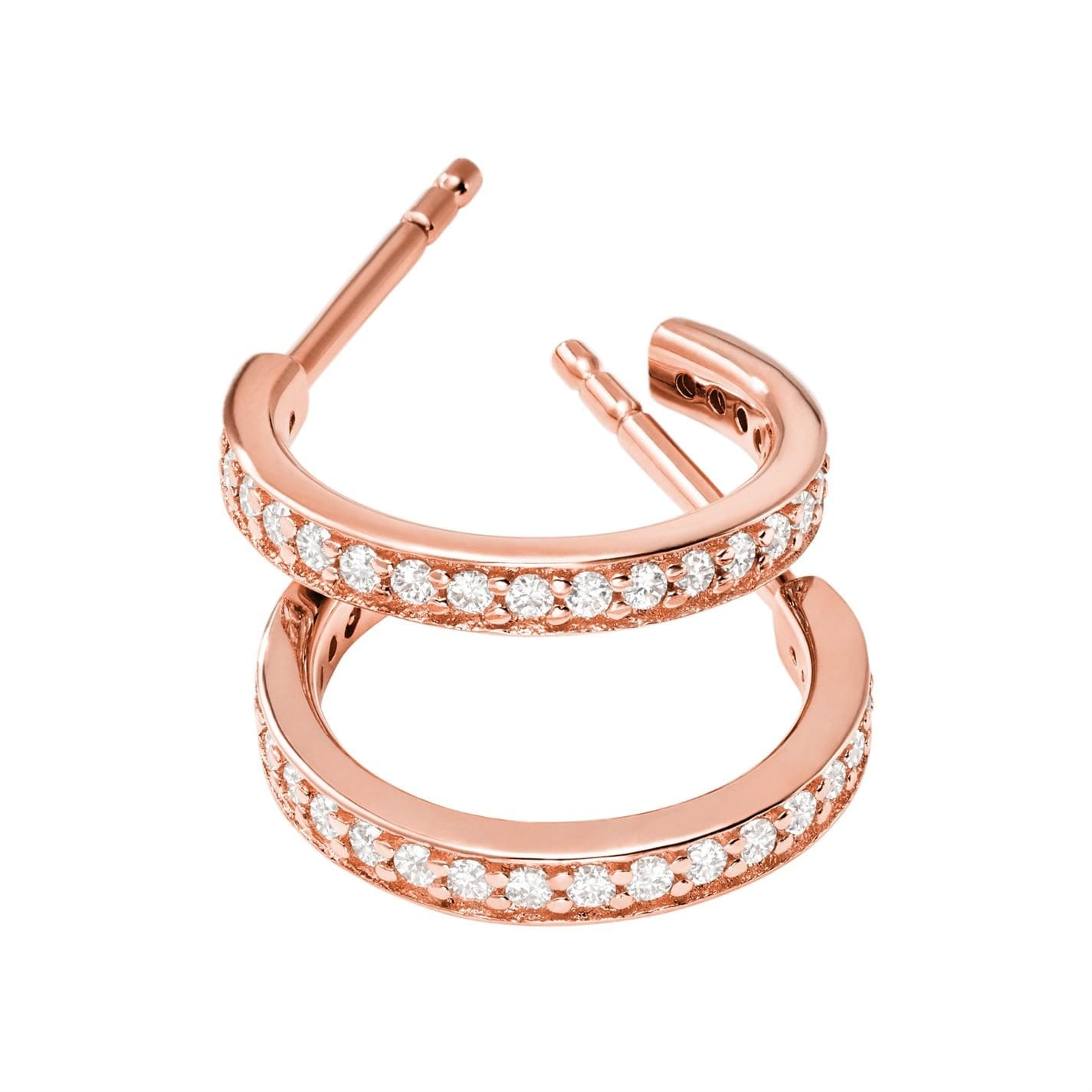 Pink Michael Kors Womens Pave Hoop Earrings Get The Label