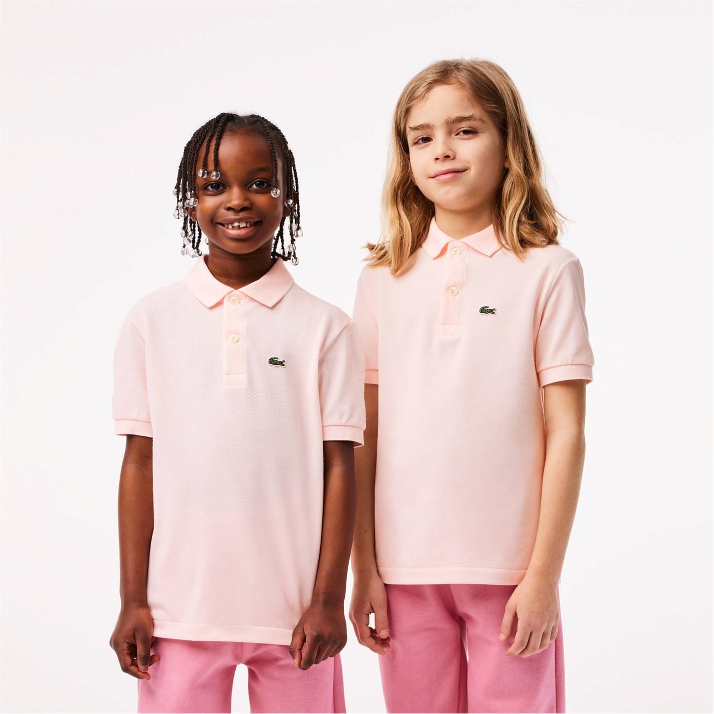 Pink polo shirt boys best sale