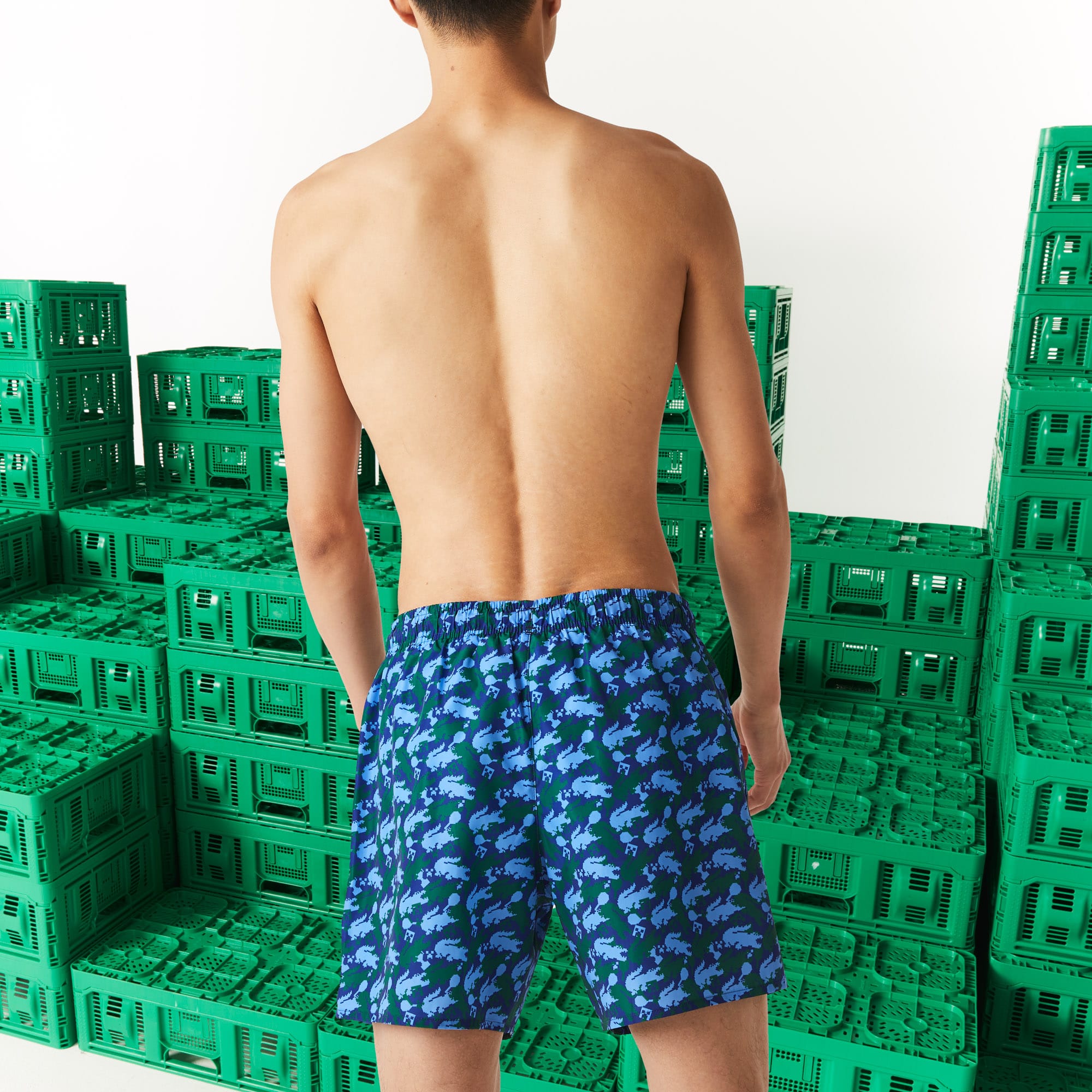 Multi colour Lacoste Lacoste x Minecraft Swim Shorts Get The Label