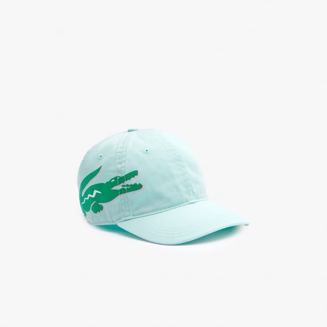Oversized Crocodile Cotton Gabardine Cap