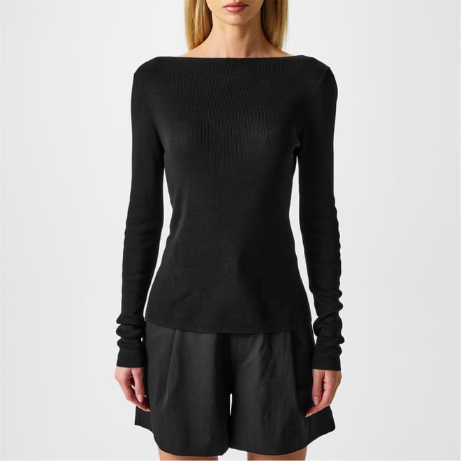 Rouleau Tie Reversible Knit Top