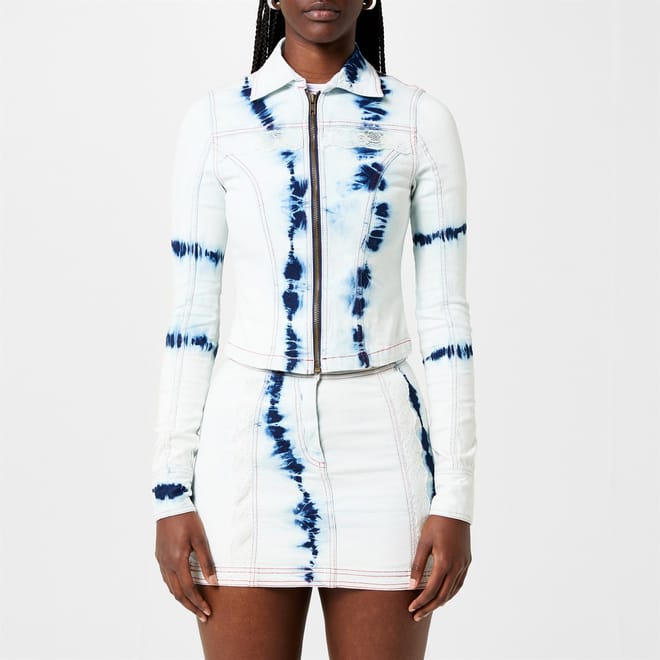 Acid Wash Slim Fit Denim Jacket