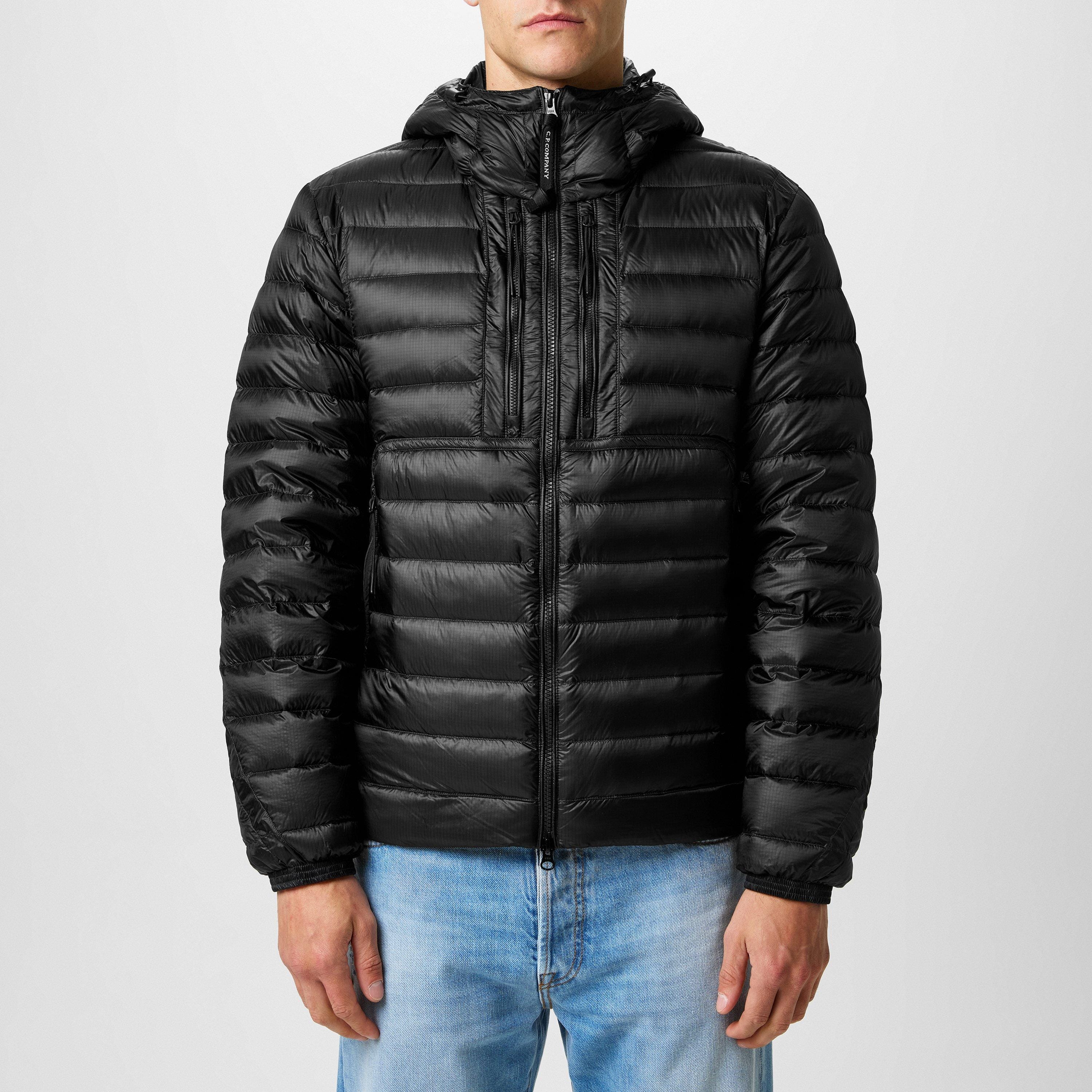 Black C.P. Company D.D. Shell Goggle Down Jacket - Get The Label