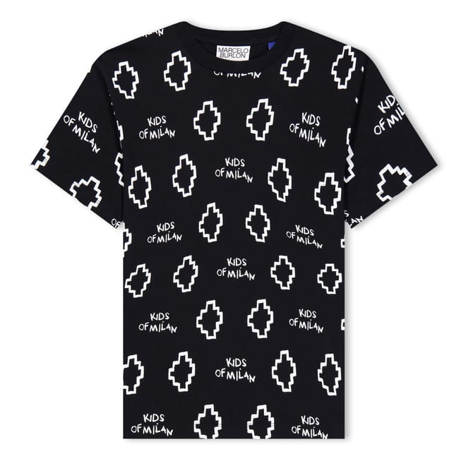 Juniors Basic Logo Allover Print T-Shirt