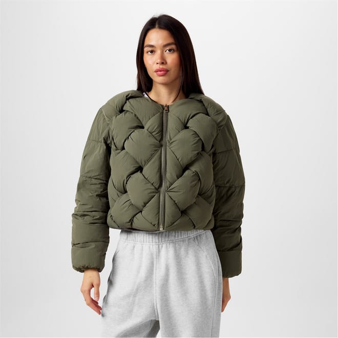 Interwoven Short Relaxed Puffer Jacket