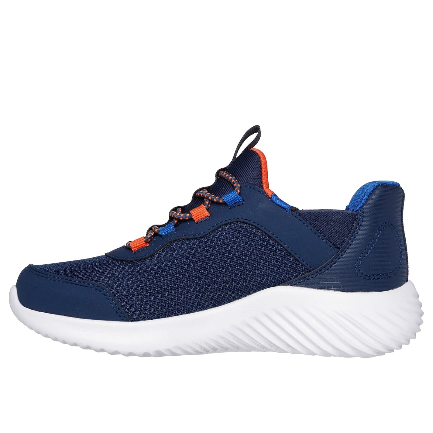 Blue Skechers Bounder Brisk Burst Slip On Trainers Boys Get The Label