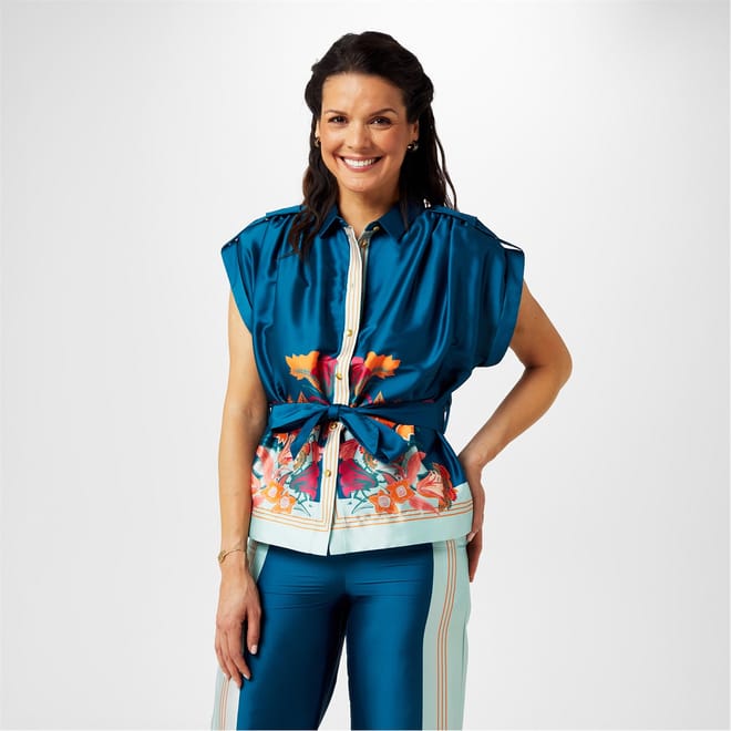 Border Print Top