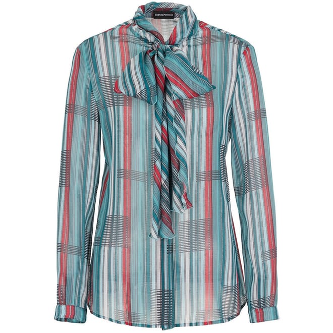 Tie Neck Regular Fit Shirt