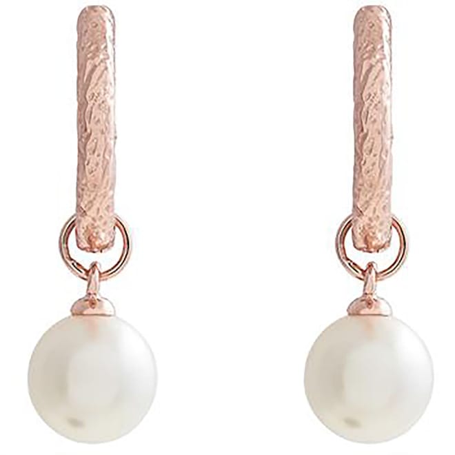 Burton Antique Pearl Charm Hoops