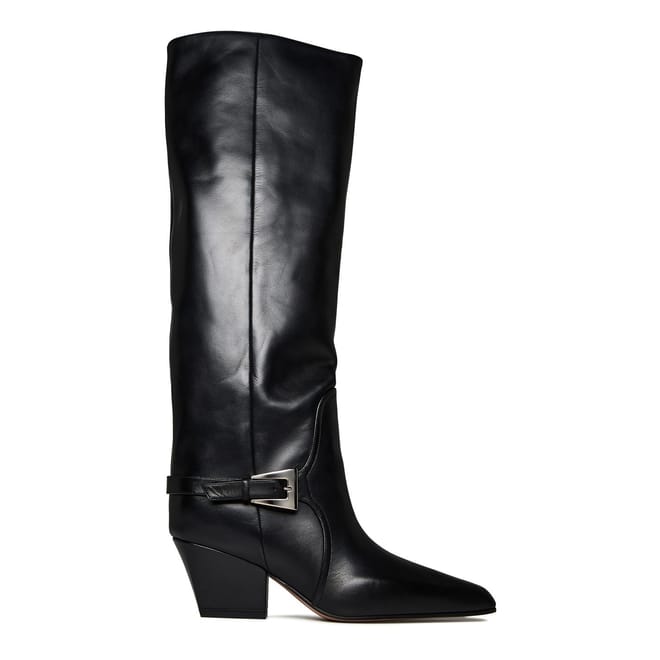 Jane Buckle Knee High Block Heel Boots