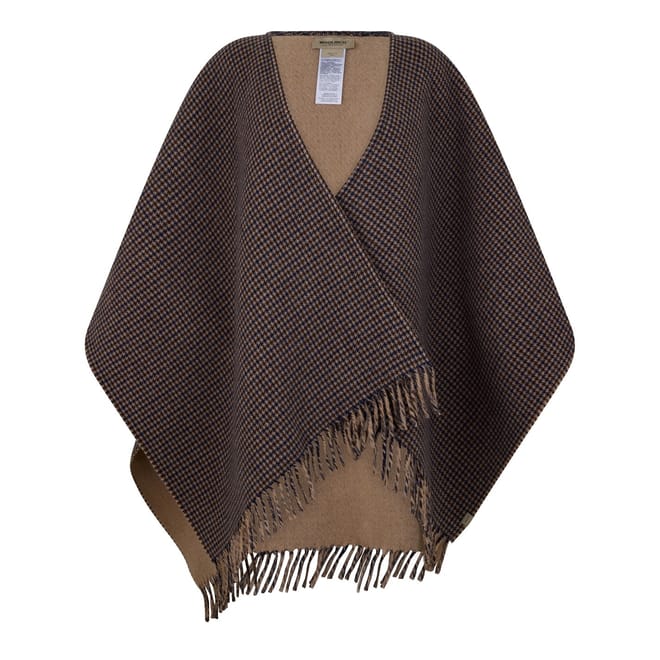 V-Neck Wool Cape