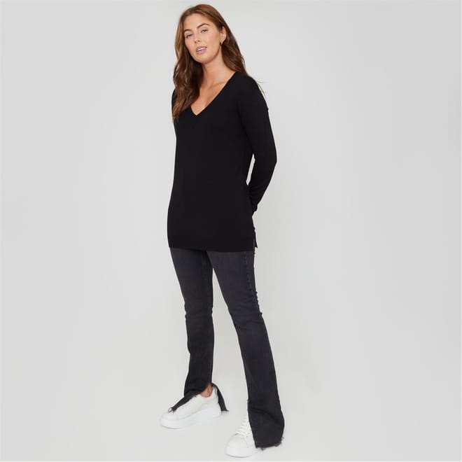 Regular Fit V-Neck Long Sleeve Sweater