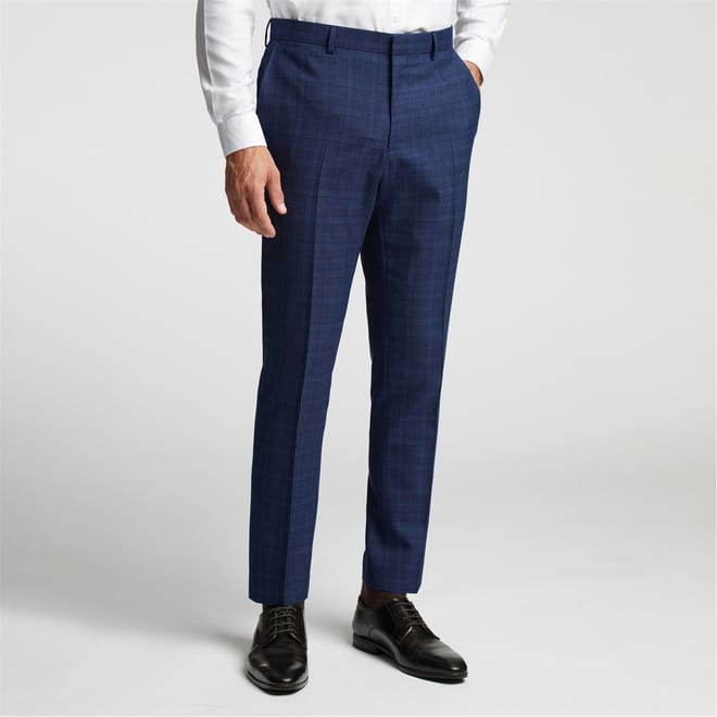 Slim Fit Check Suit Trouser