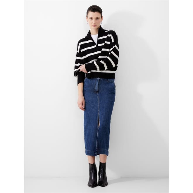 Vhari Zip Neck Relaxed Fit Sweater