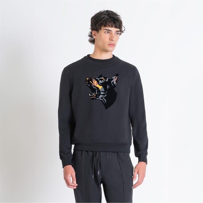 Regular Fit In Able Cotton Blend Fabric With Matt Plasticsustain And Flock Print