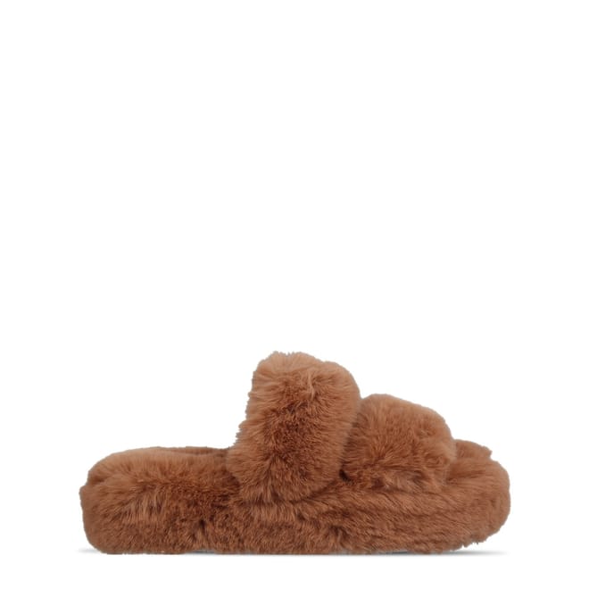 Fluffy Strap Slide Slippers