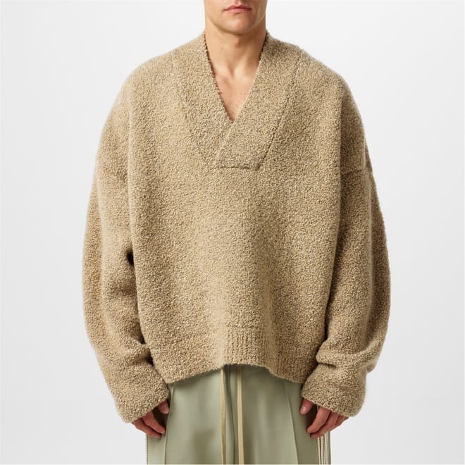 Overlapped V Neck Sweater