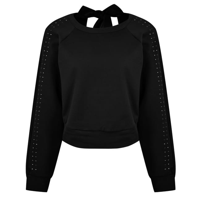 Tie Neck Regular Fit Sweatshirt