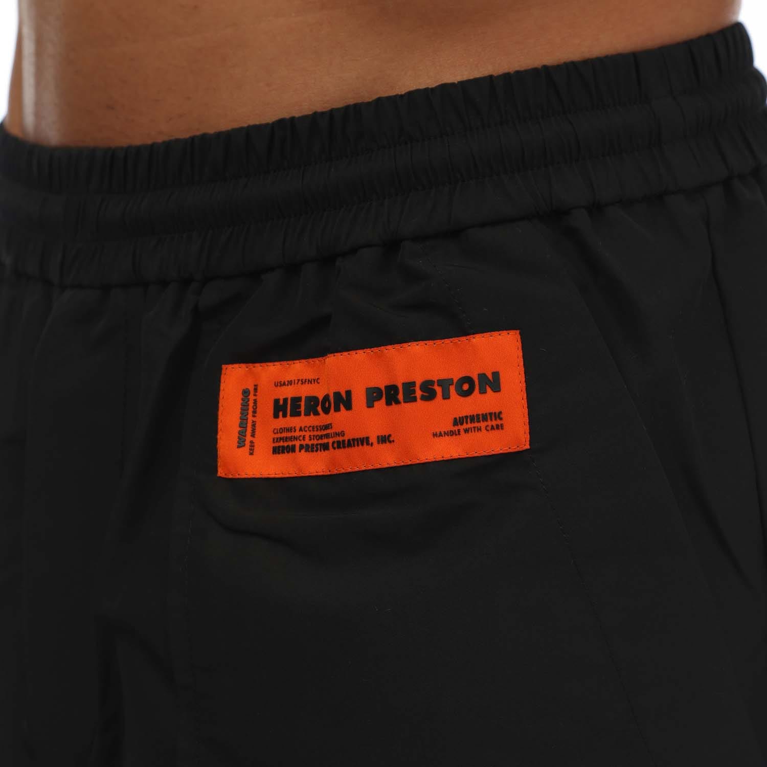 Black-White Heron Preston Ex-Ray Heron Nylon Track Pants Black-White Heron Preston Ex-Ray Heron Nylon Track Pants