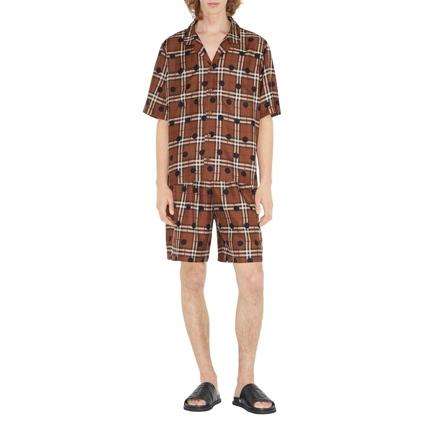 Brown Burberry Polka Dot Vintage Check Pyjama Shirt Get The Label