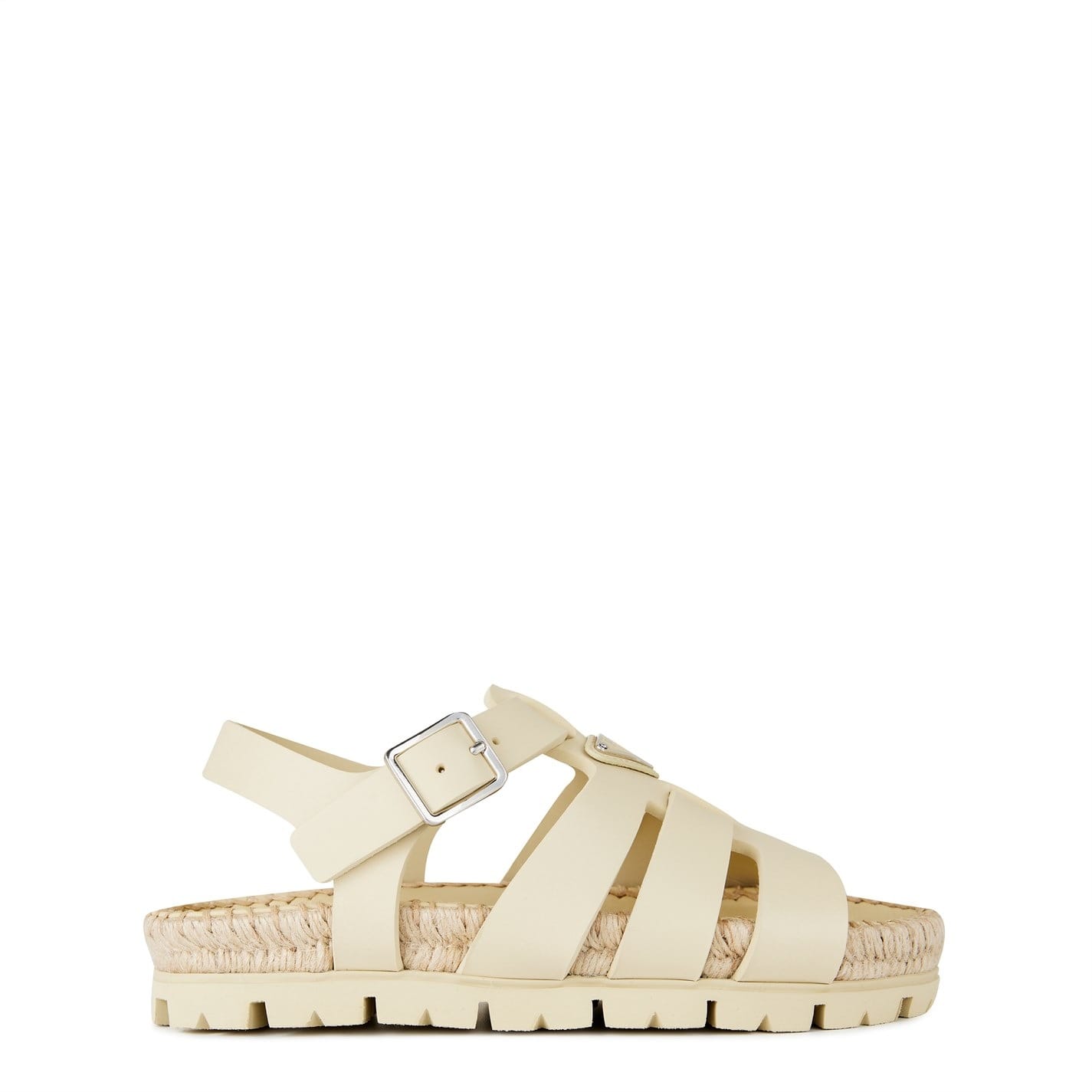 Beige Prada Strappy Flat Sandals Get The Label