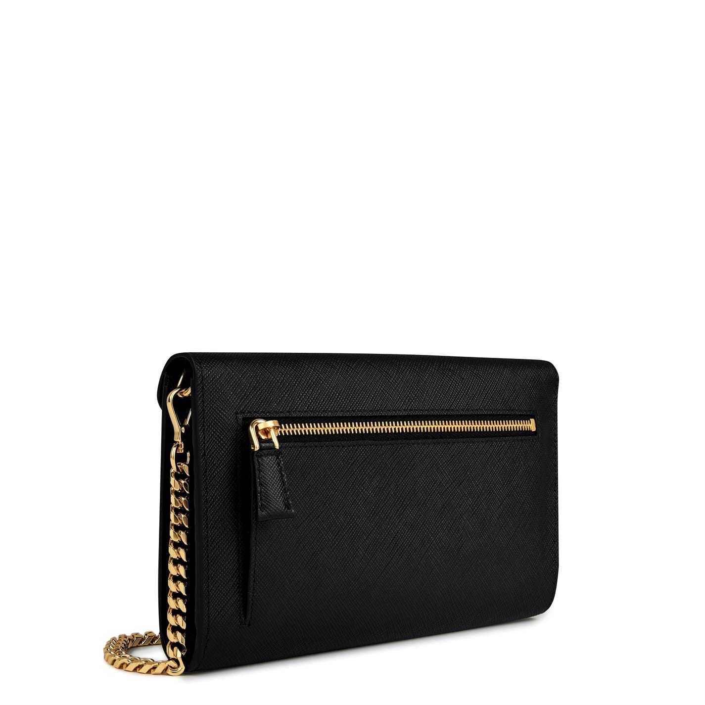 Prada wallet on chain black best sale