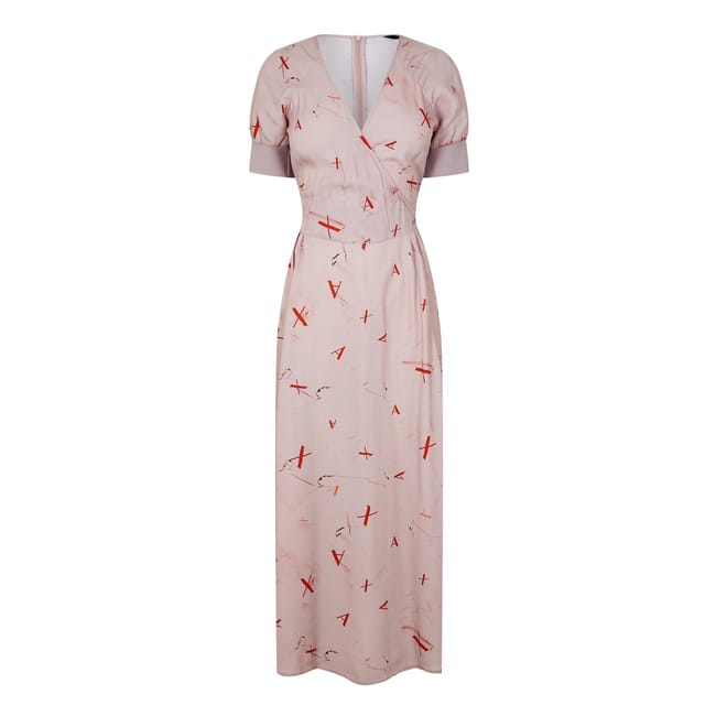 Ax V-Neck Maxi A-Line Dress