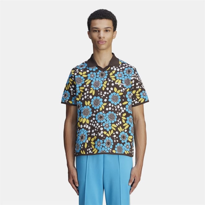 By Wales Bonner Knit Floral Polo Shirt