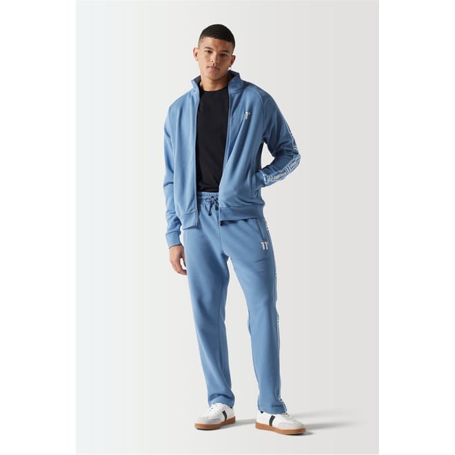 Retro Taped Full Zip Sweat Top   Elemental Blue