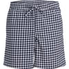 Gingham Curved Hem Chino Shorts