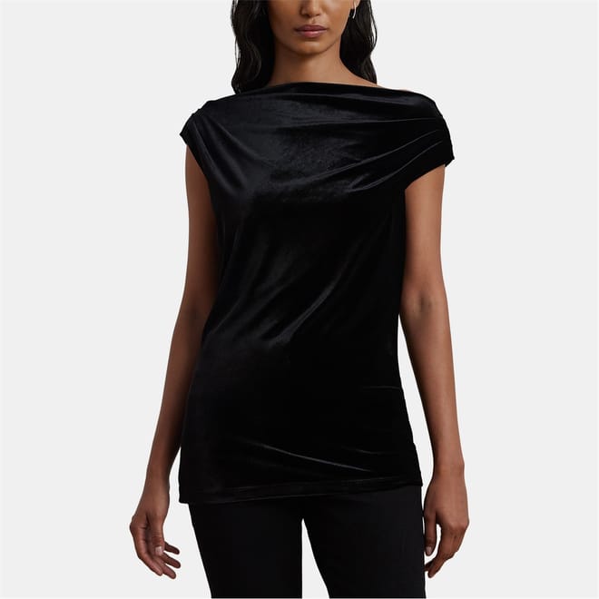 Off the Shoulder Velvet Blouse