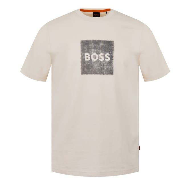 Box Print Crew Neck Regular Fit T-Shirt