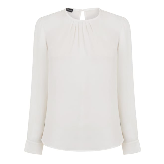 Keyhole Neck Relaxed Fit Shirt