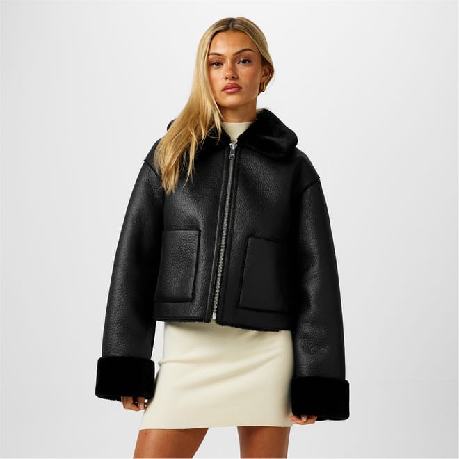 Reverse Bomber Shearling Jacket