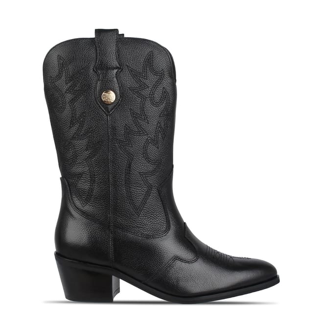 Western Block Heel Cowboy Boots