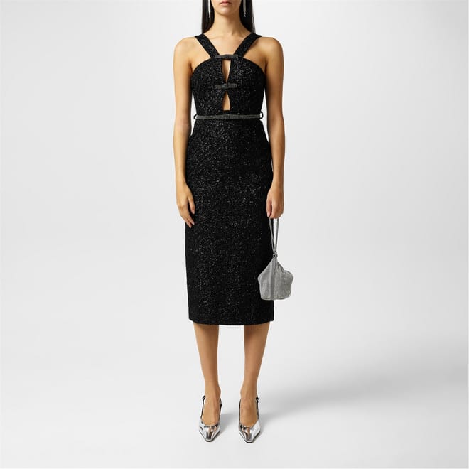 Self Tinsl Midi Dress
