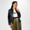 Neru Collar Leather Jacket