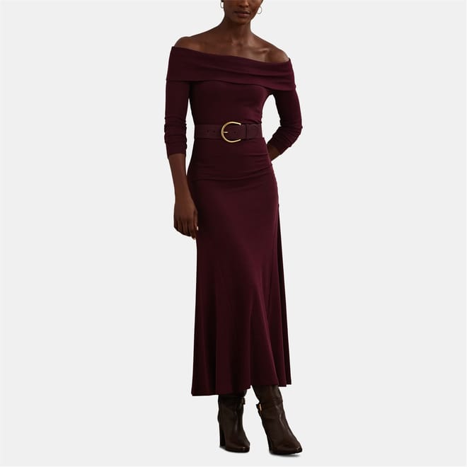 Elowyn Off-the-Shoulder Midi A-Line Dress
