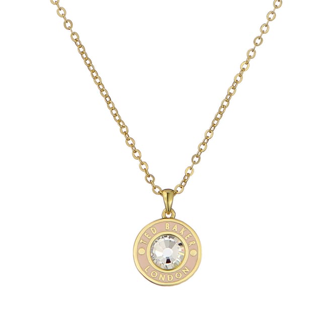 Crystal Button Pendant Necklace