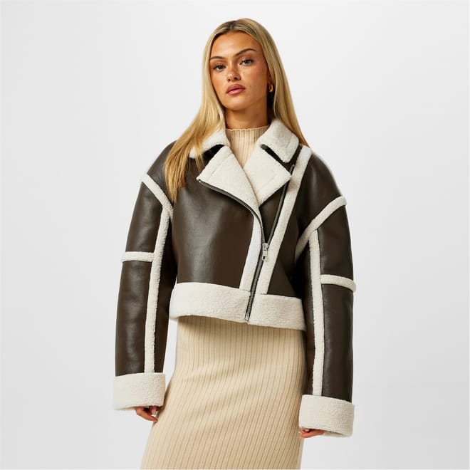 Borg Aviator Relaxed Fit Jacket