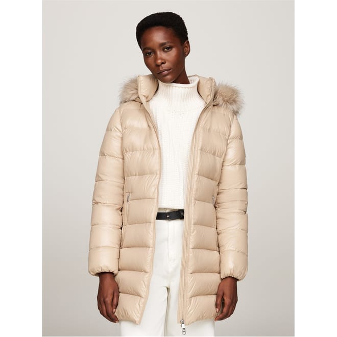 Down Coat With Fur