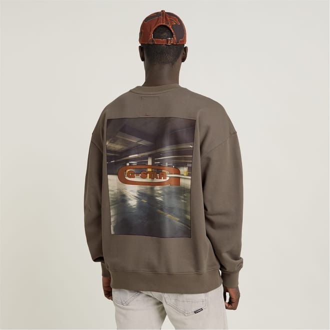 Print Crew Neck Sweatshirt