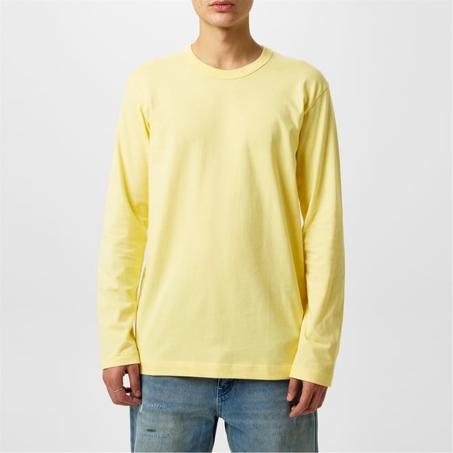 Crew Neck Long Sleeve Logo Print T-Shirt