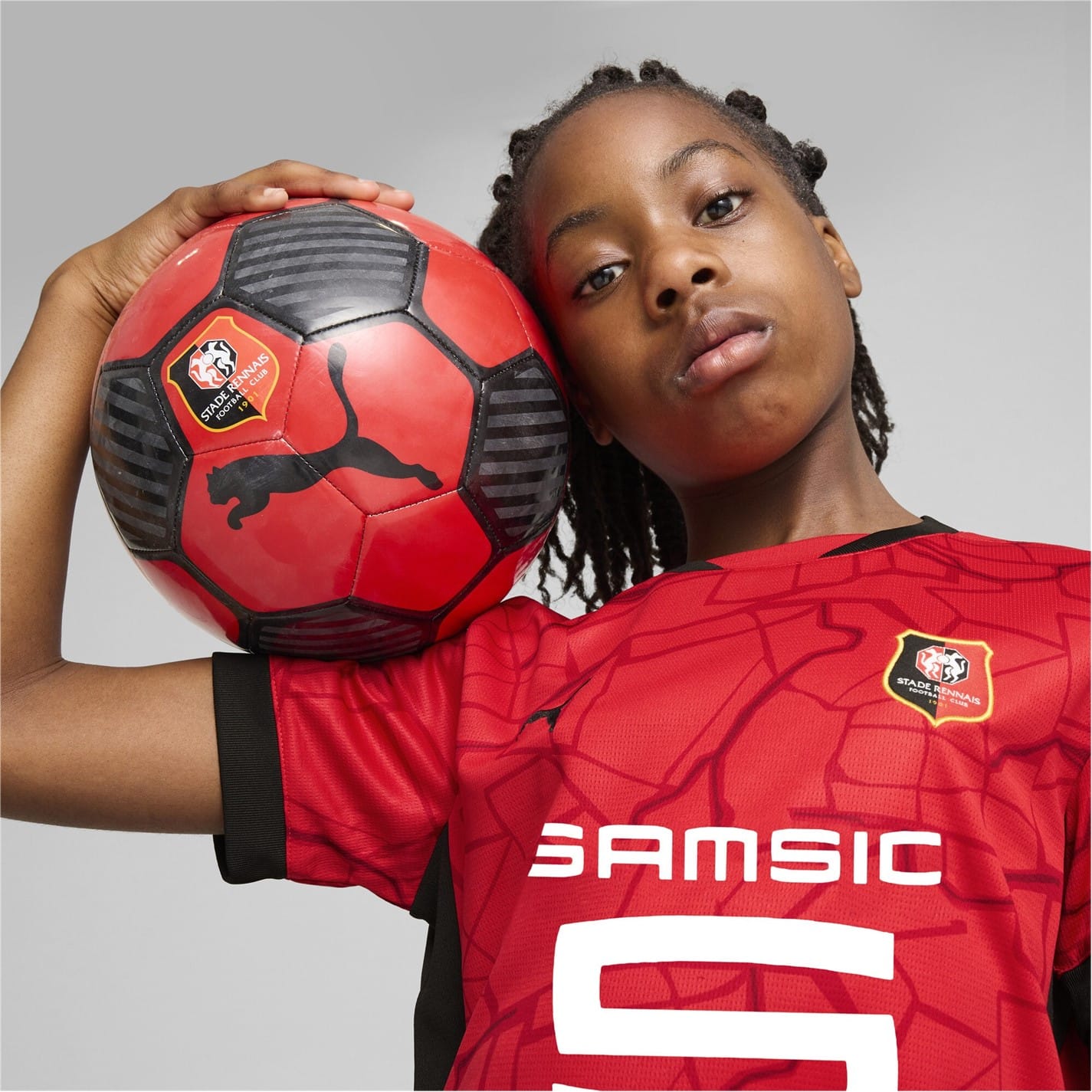 Red Puma Stade Rennais Home Shirt 2024 2025 Juniors Get The Label