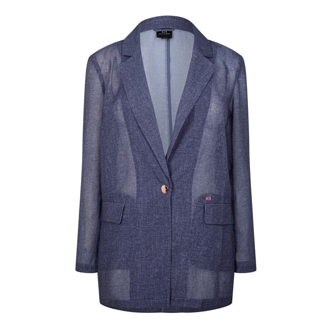 Relaxed Fit Single Button Blazer
