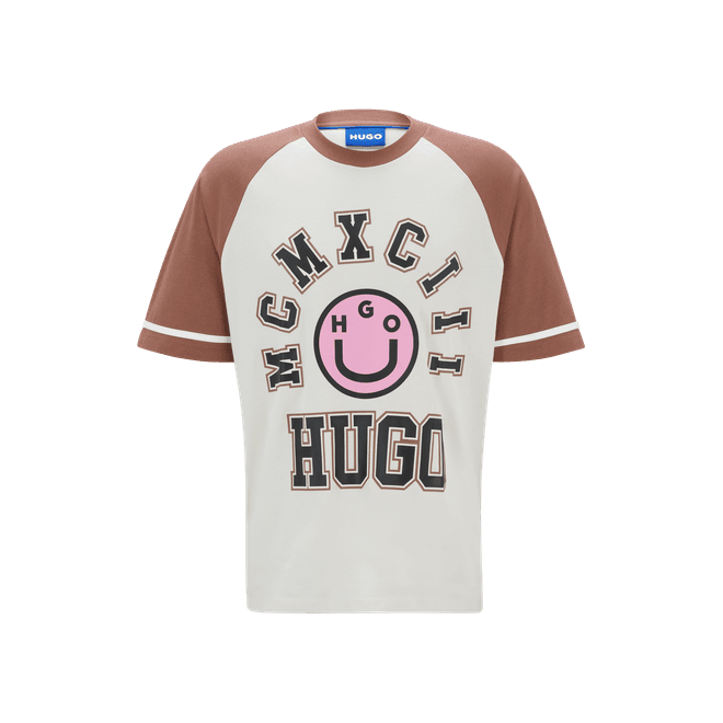 Happy Hugo Print Loose-Fit T-Shirt
