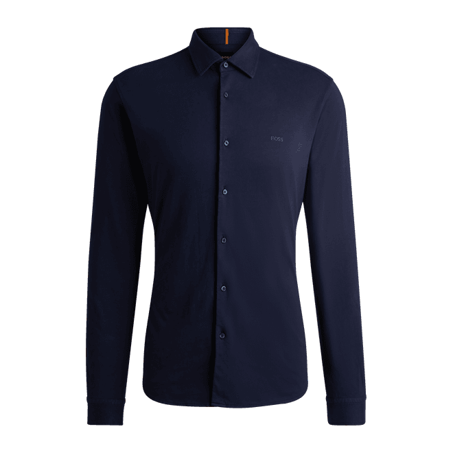 Embroidered Branding Slim-Fit Shirt